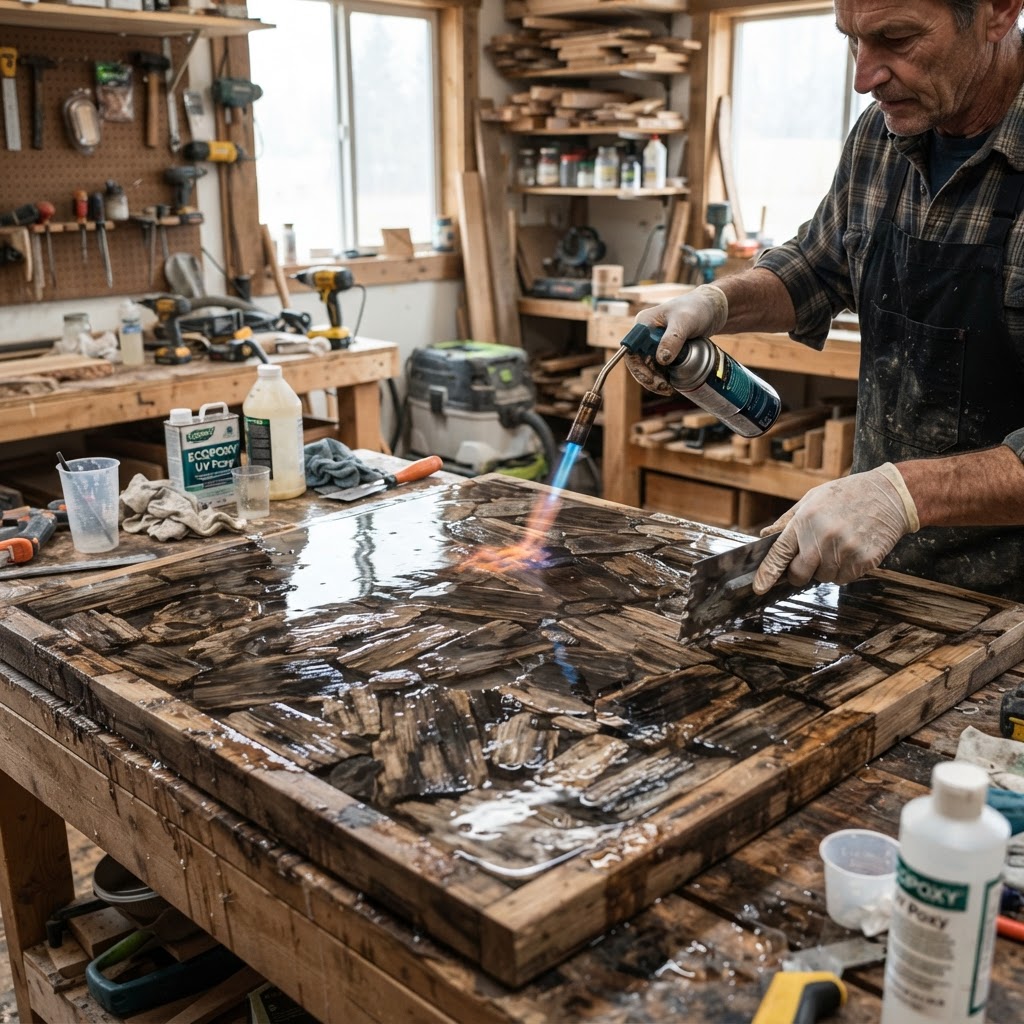 Bespoke Petrified-Wood Mosaic Treetop Sanctuary — step 3