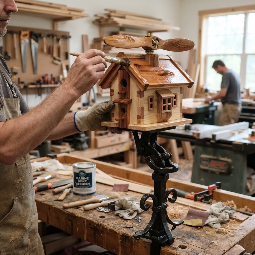Aeronautical Aviary Propeller-Driven Seed Spinner — step 4