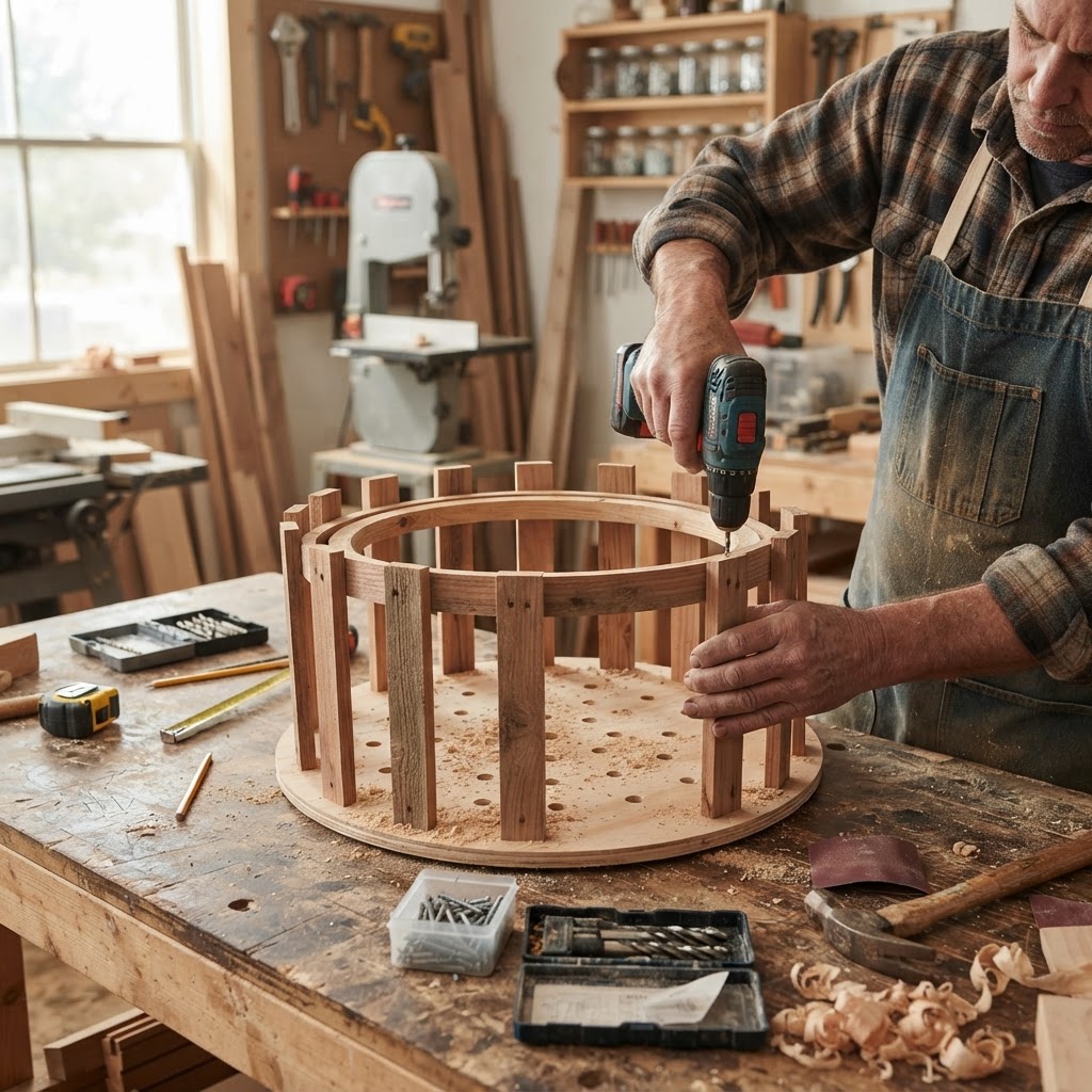 Vintage Hot Air Balloon Seed Basket — step 1