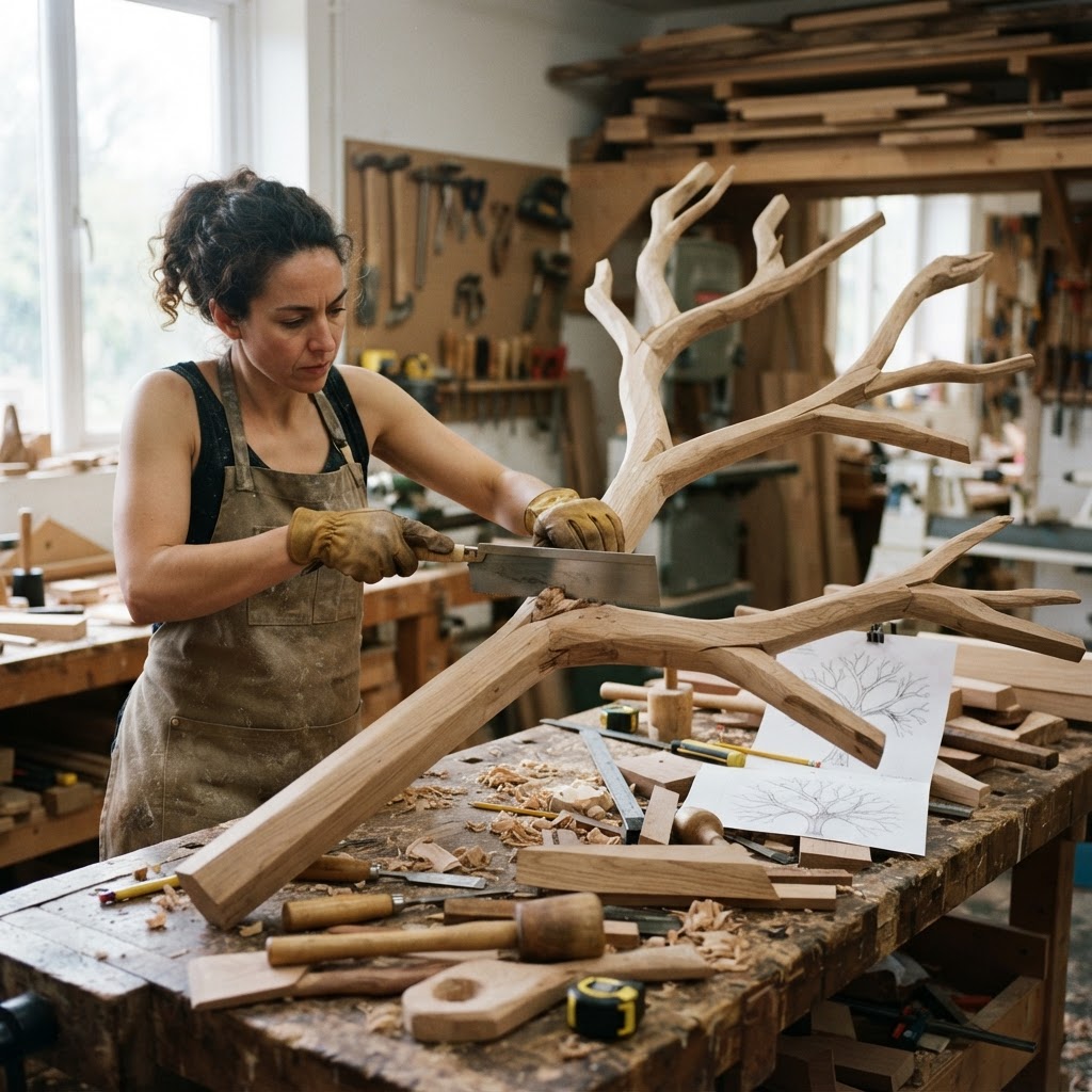 Bespoke Treetop Dendritic Mycelium-Infused Phyto-Chrono-Solar Canopy Sundial — step 1