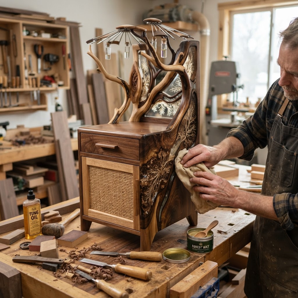 Bespoke Treetop Dendritic Mycelium-Infused Phyto-Kinetic Sap-Flow Canopy Aurora-Vane Bedside Commode — step 4