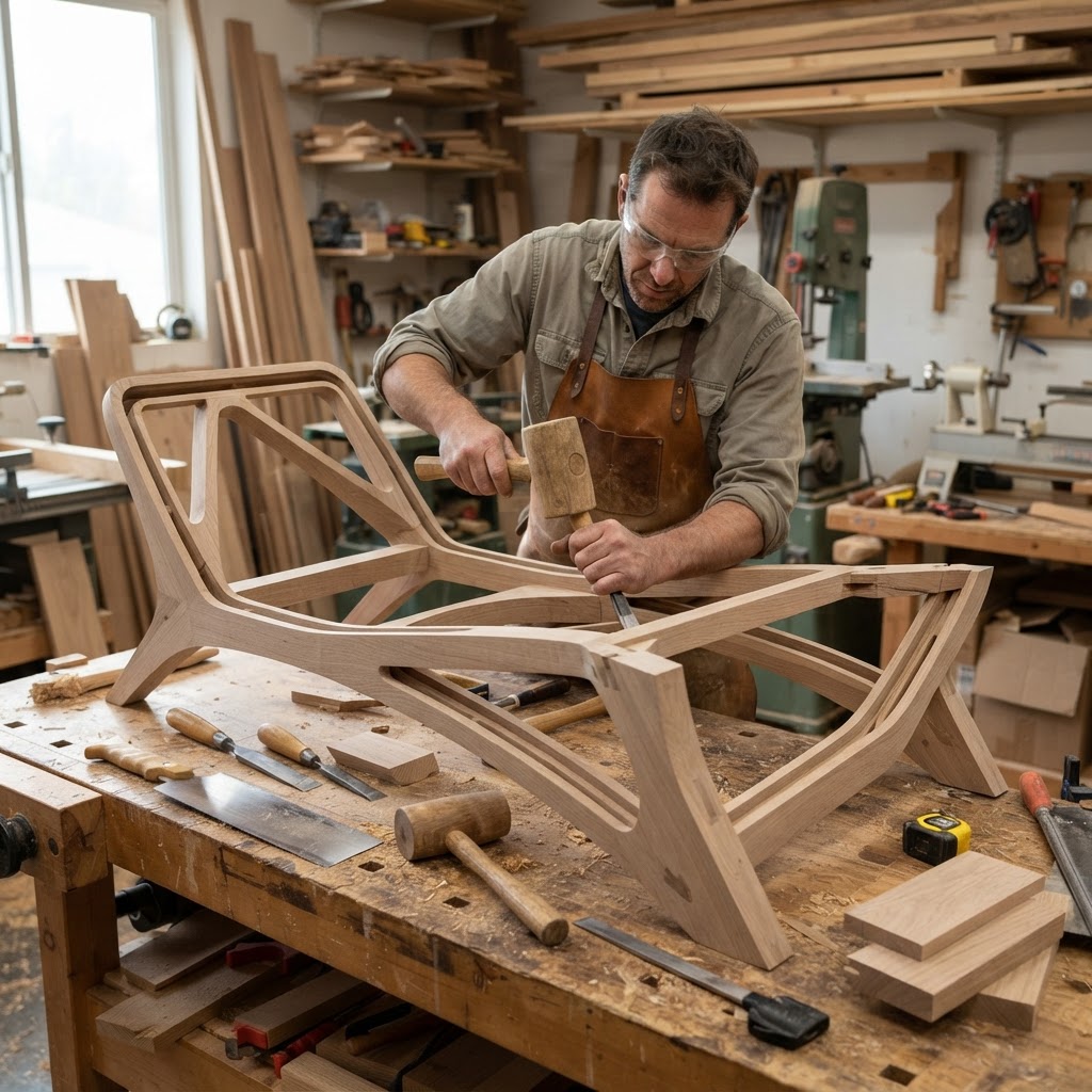 Bespoke Treetop Dendritic Mycelium-Infused Phyto-Sonic Canopy Pollen-Collector Chaise — step 1