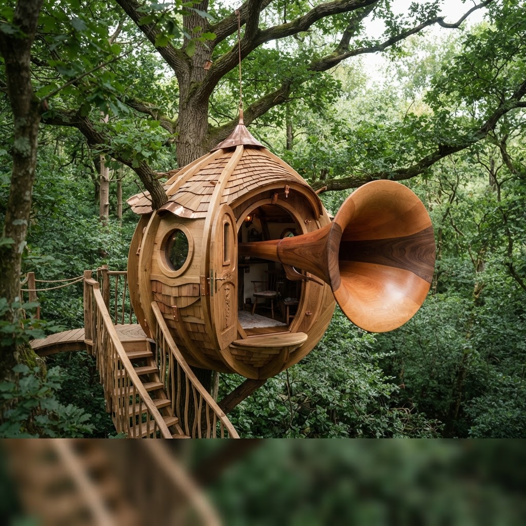 Bespoke Treetop Phonographic Echo-Chamber Pod