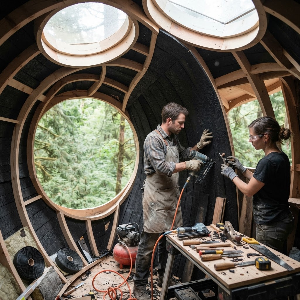 Bespoke Treetop Dendritic Mycelial Fungi Spore-Cloud Projection Nook — step 4