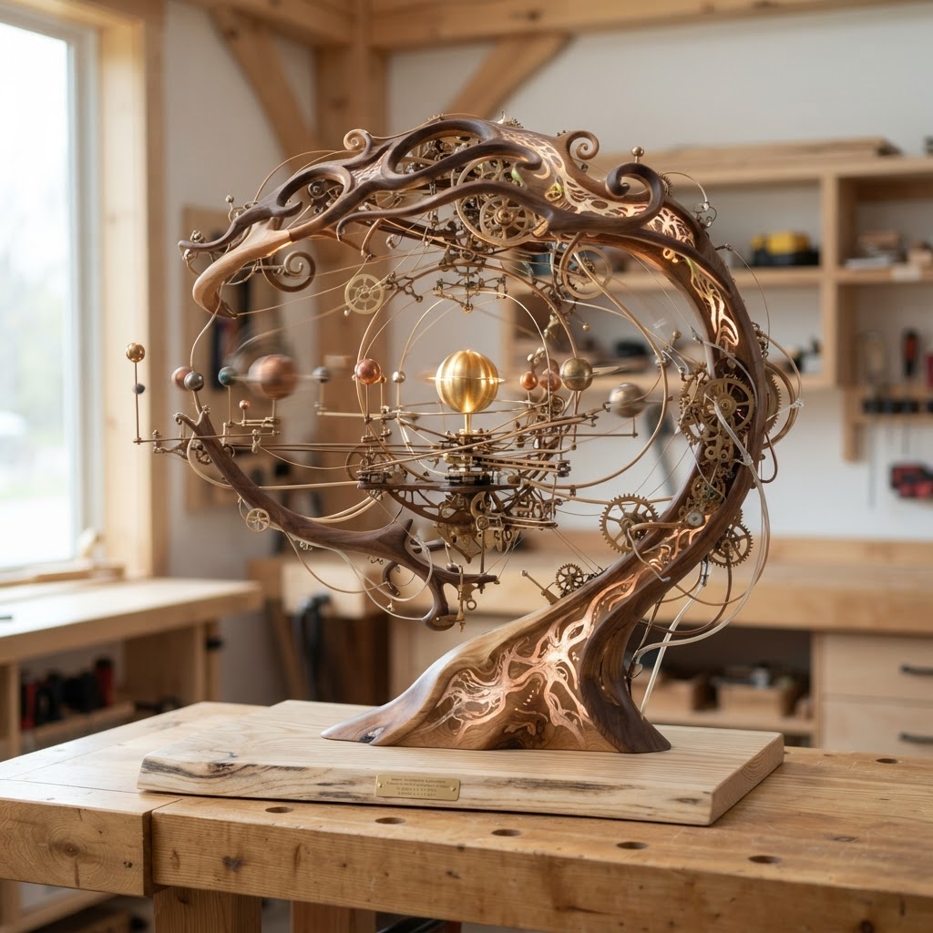 Bespoke Treetop Dendritic Mycelium-Infused Phyto-Sonic Sap-Gradient Canopy Zephyr-Orrery Display