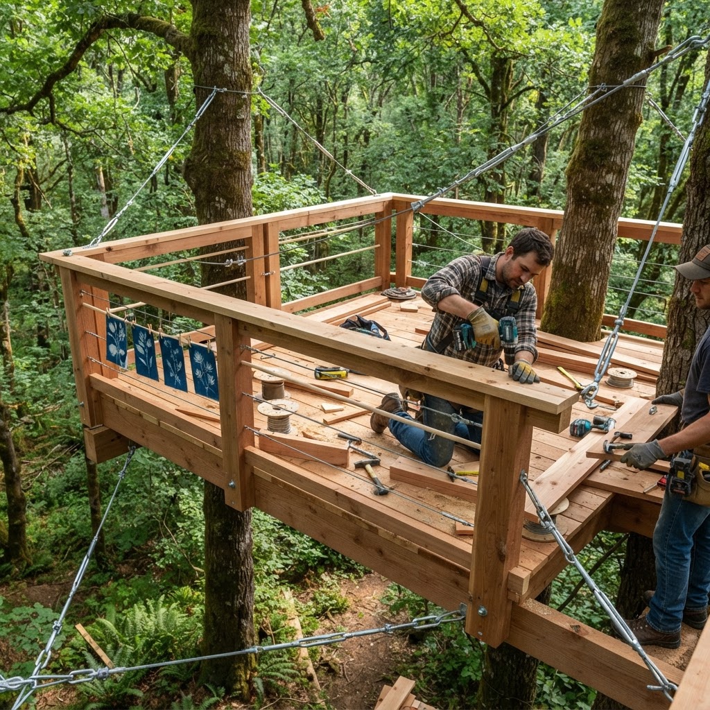 Bespoke Treetop Cyanotype Sunlight Exposure Studio — step 1