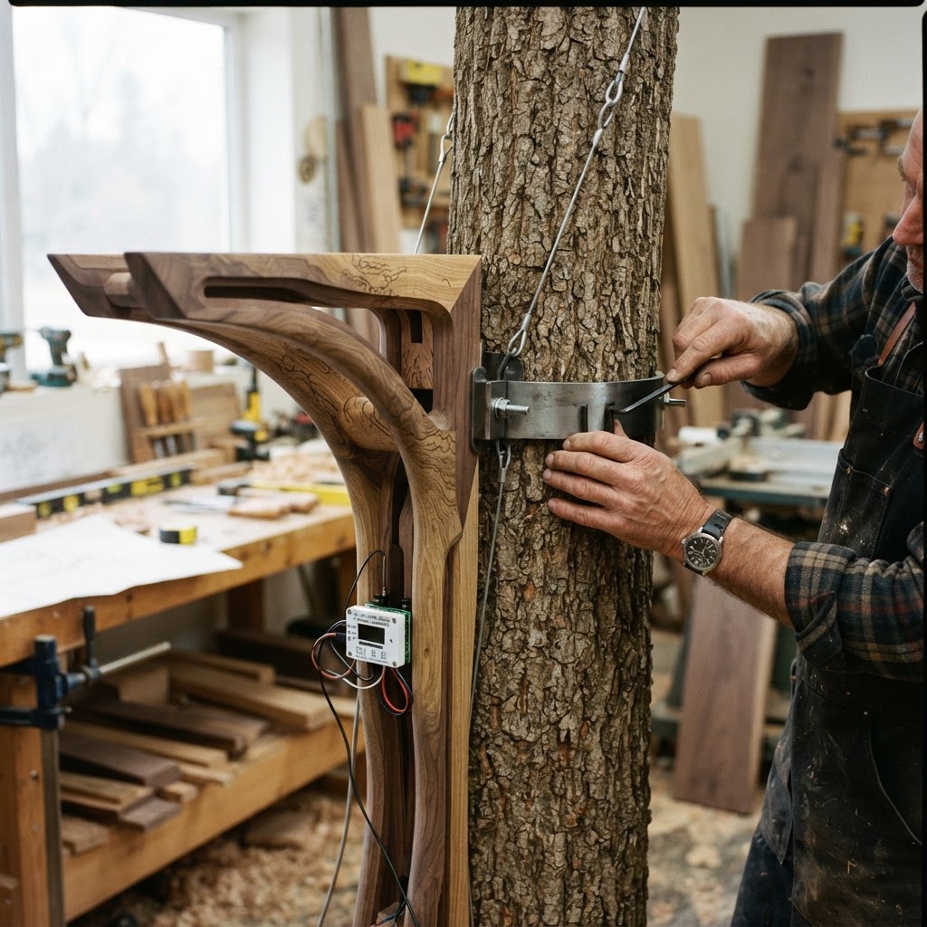 Bespoke Treetop Dendritic Mycelium-Infused Phyto-Atmospheric Sap-Cycle Canopy Dew-Harvester Sideboard — step 4