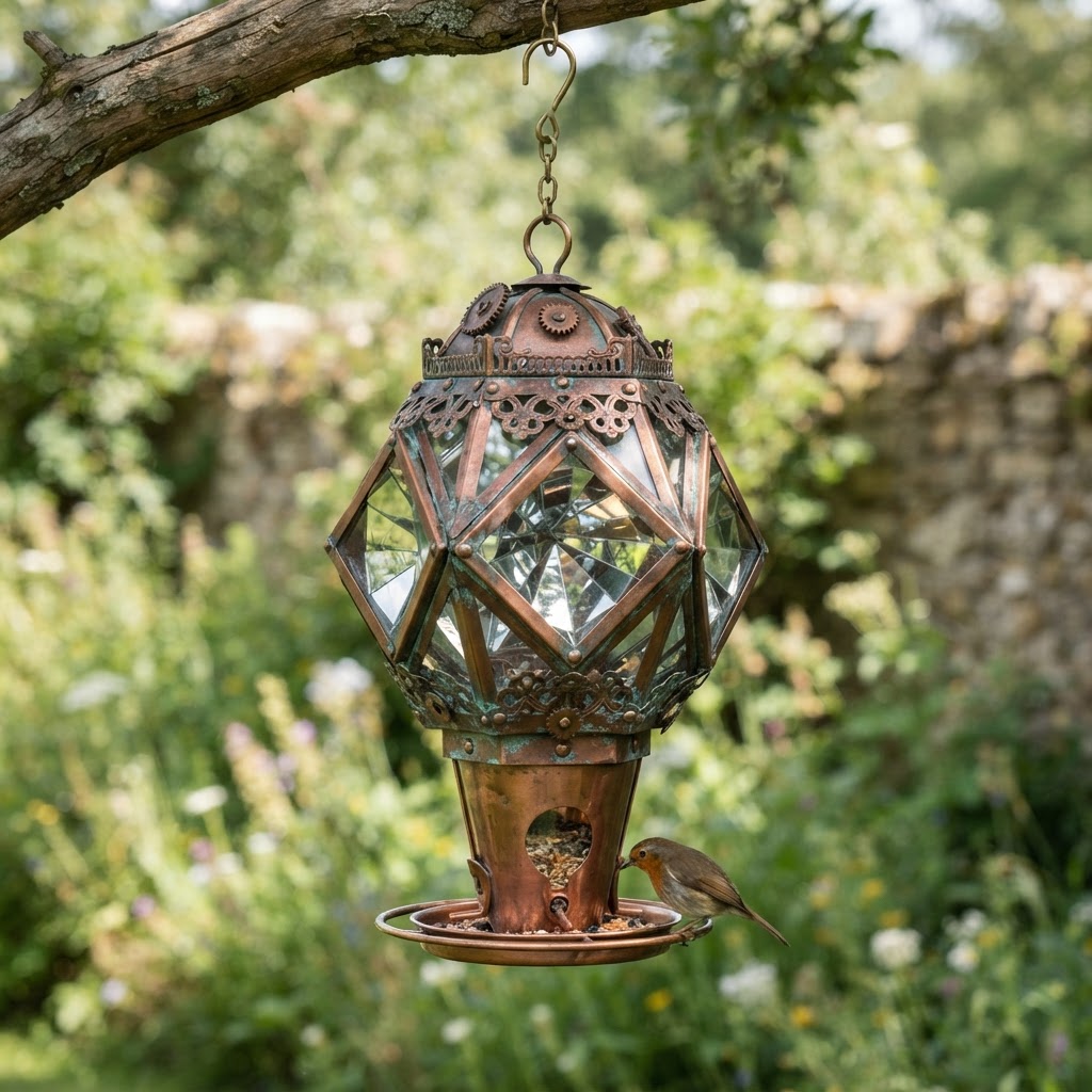 Vintage Patinated Copper Victorian Kaleidoscope Seed Refractor