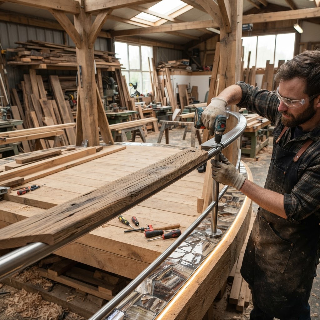Bespoke Petrified-Wood Mosaic Treetop Sanctuary — step 4