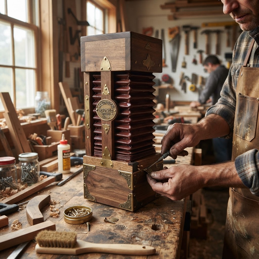 Vintage Accordion Camera Bellows Seed Silo — step 4