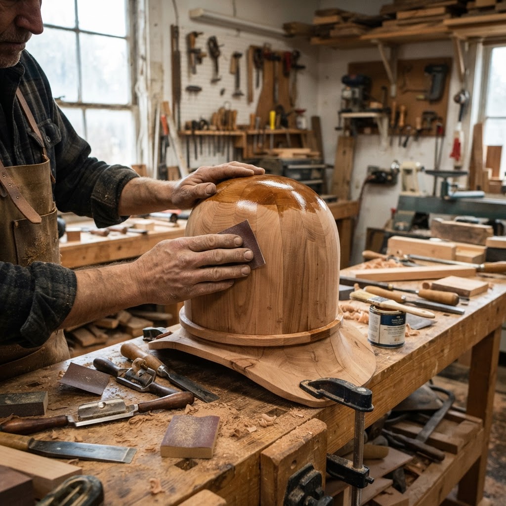 Vintage Patinated Copper Victorian Diving Helmet Seed Resonator — step 1