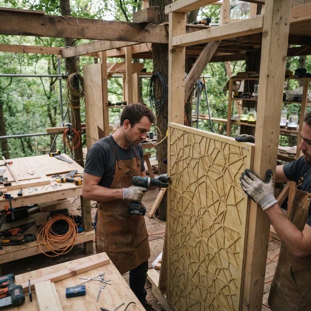 Bioluminescent Mycelium-Infused Treetop Fungal Laboratory — step 2