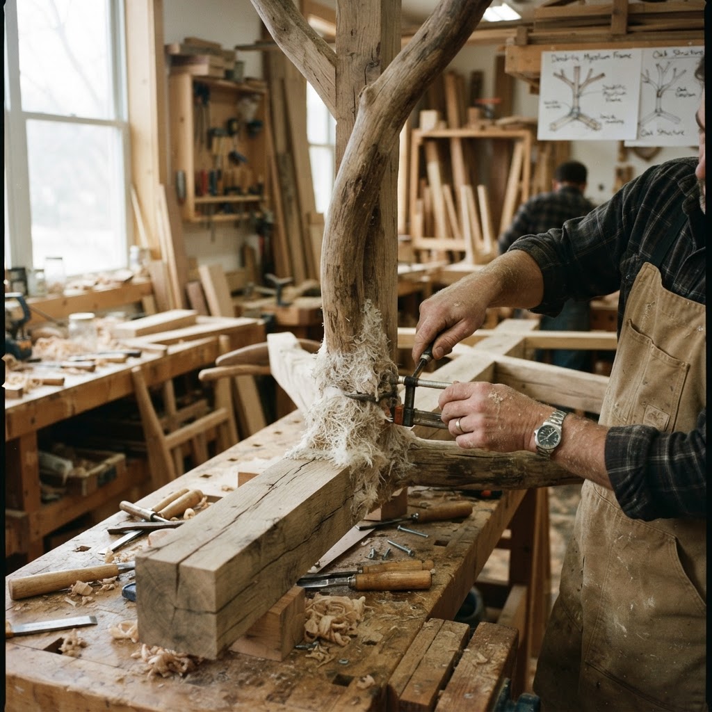 Bespoke Treetop Dendritic Mycelium-Infused Phyto-Gravimetric Sap-Flow Canopy Tide-Mapping Reading Nook — step 1