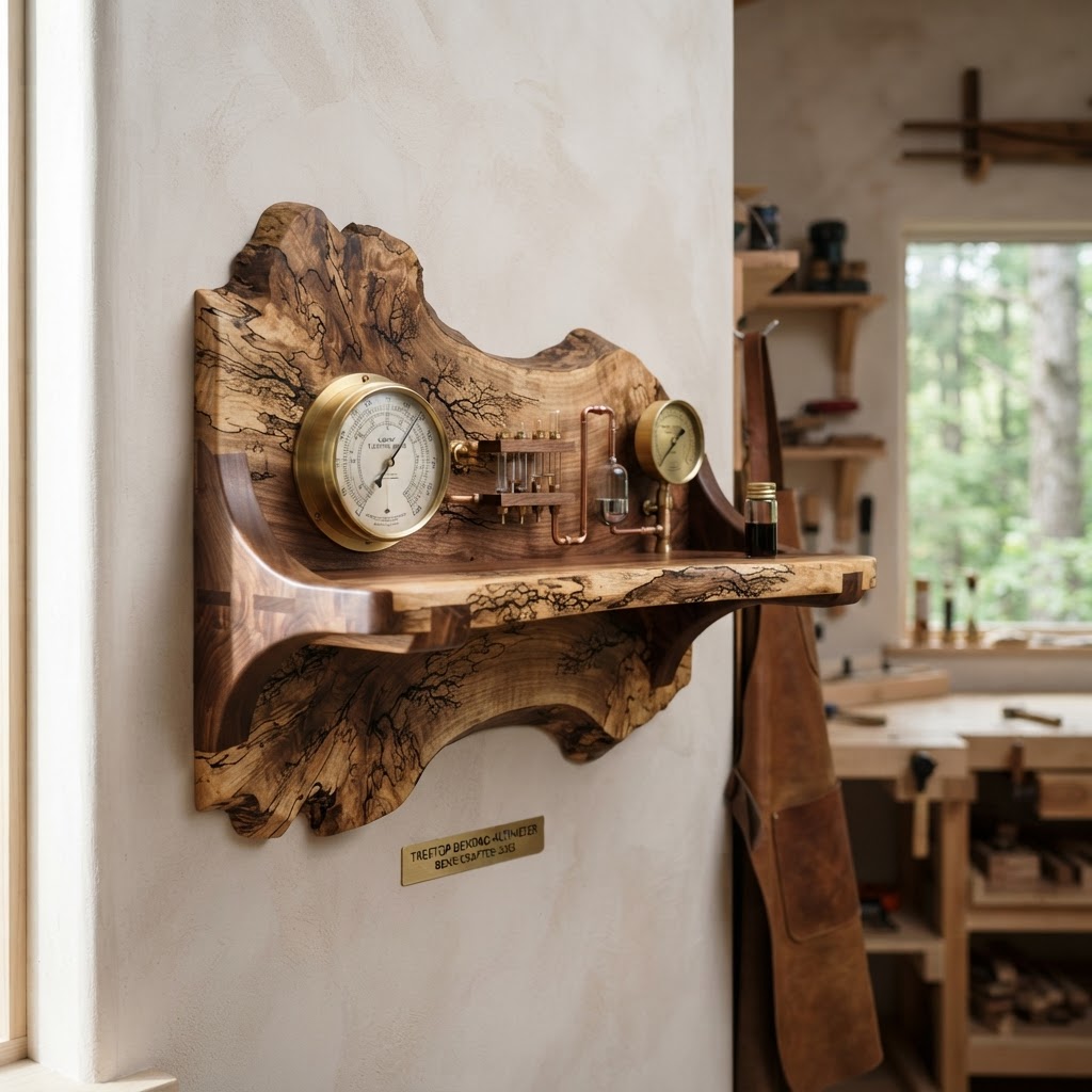 Bespoke Treetop Dendritic Mycelium-Infused Phyto-Static Sap-Flow Altimeter Shelf