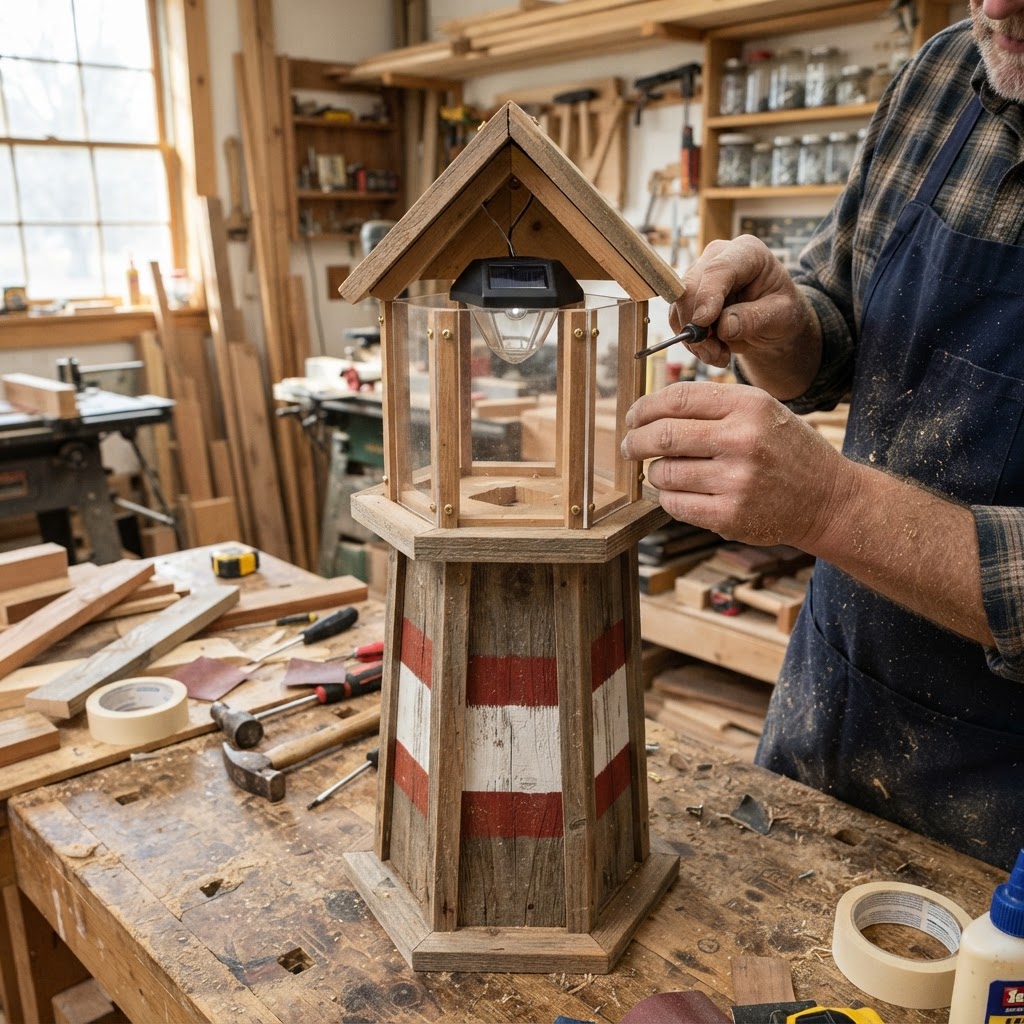 Rustic Maritime Lighthouse Beacon Feeder — step 3