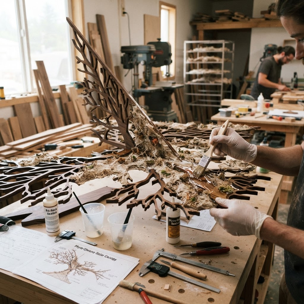 Bespoke Treetop Dendritic Mycelium-Infused Phyto-Chrono-Solar Canopy Sundial — step 4