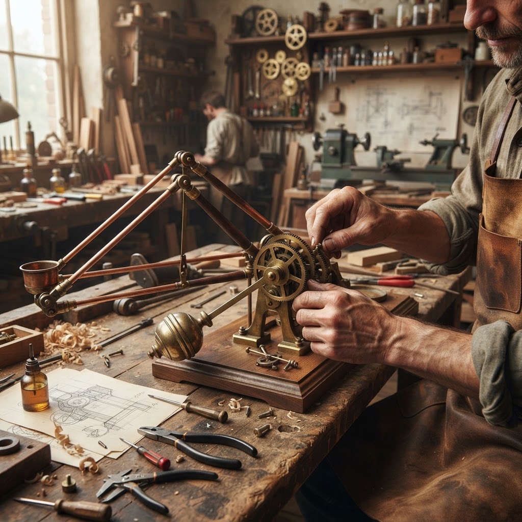 Vintage Patinated Copper Victorian Telegraphic Pantograph Seed Tracer — step 3
