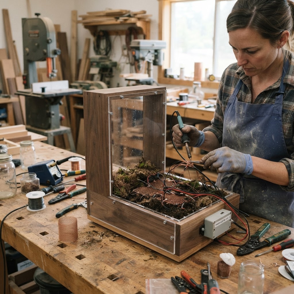 Bespoke Treetop Dendro-Electric Bioluminescent Moss-Garden Chamber — step 3