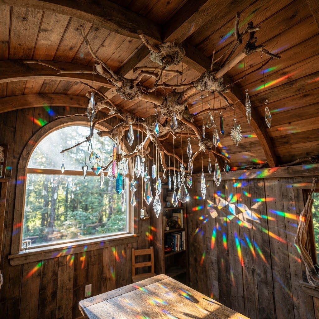 Bespoke Treetop Dendritic Mycelial Phyto-Chromatic Light-Refraction Prism