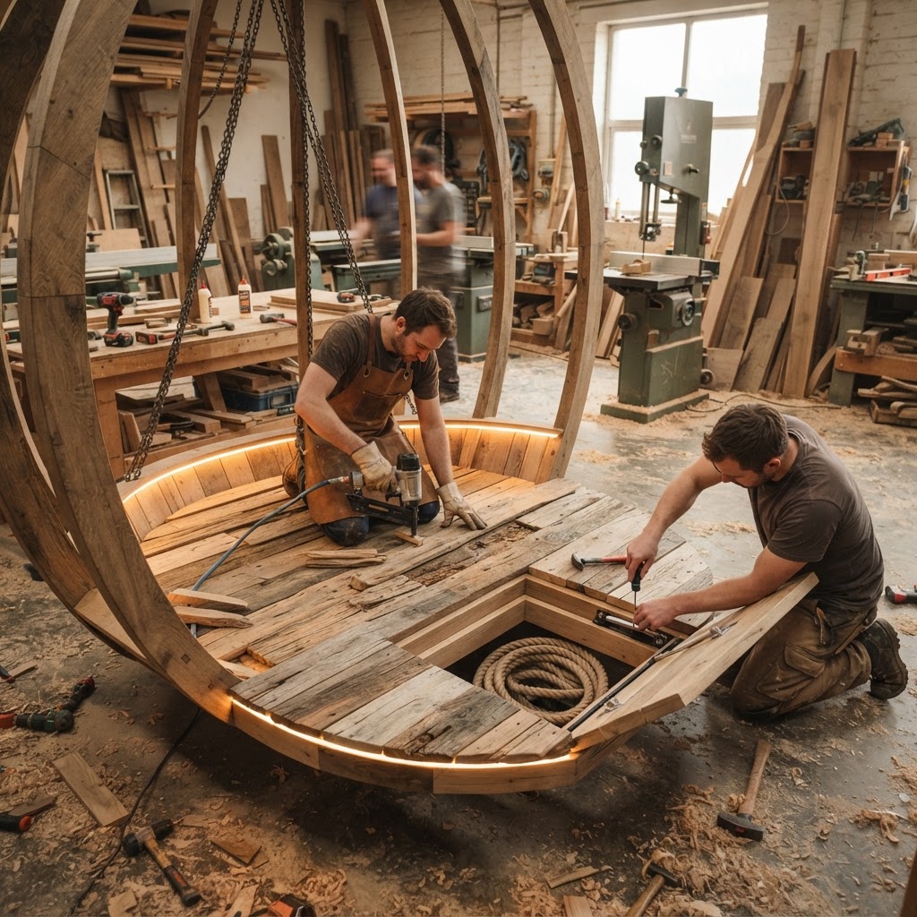Suspended Hourglass Sand-Timer Observation Pod — step 4