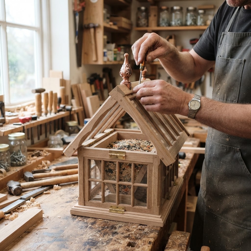 Articulated Victorian Conservatory Greenhouse Feeder — step 3