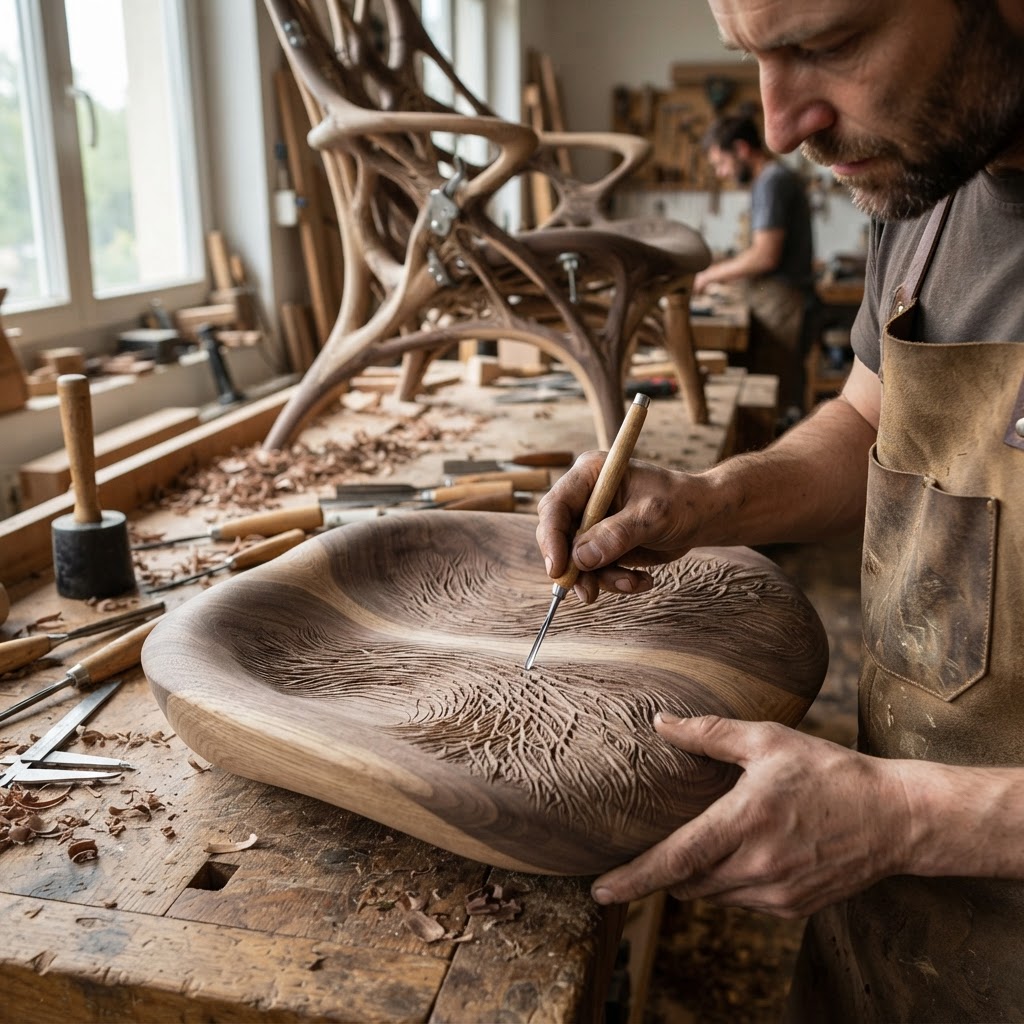 Bespoke Treetop Dendritic Mycelium-Infused Phyto-Diffractive Sap-Flow Canopy Heliotropic Observatory Chair — step 3