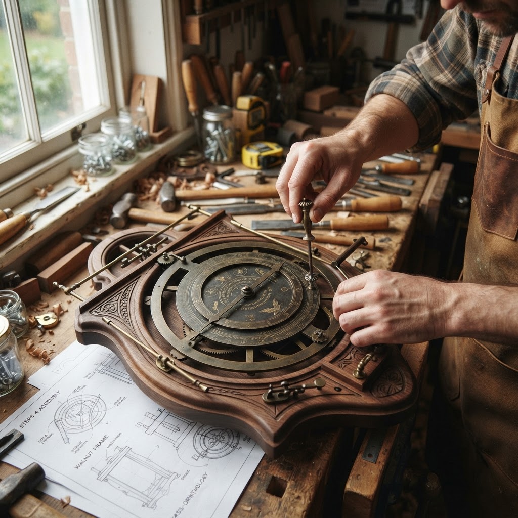 Vintage Patinated Copper Victorian Telegraphic Astrolabe Seed Navigator — step 4