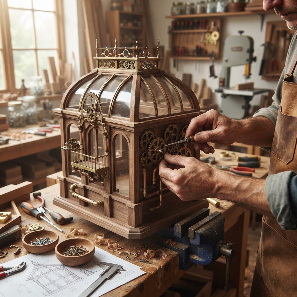Steampunk Victorian Conservatory Bird Feeder — step 3