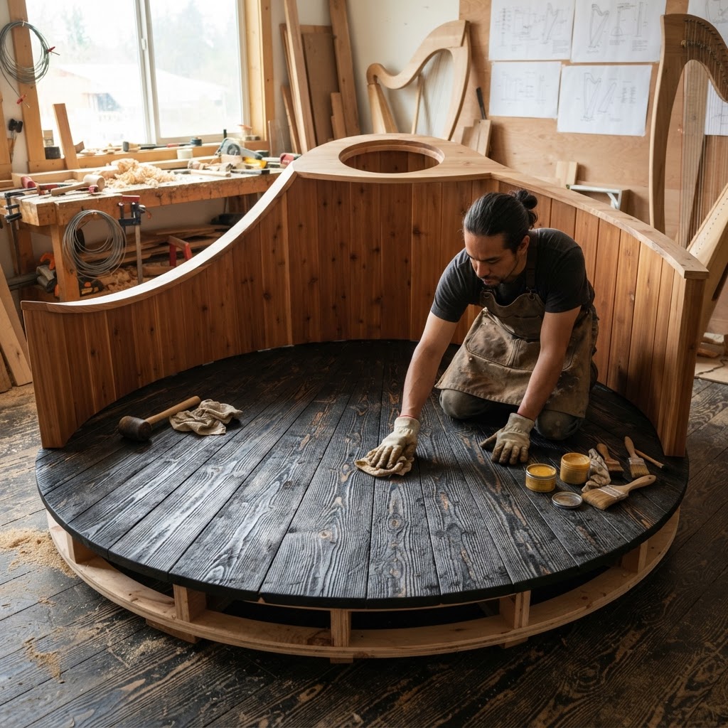 Bespoke Treetop Atmospheric Humidity Condensation Harp — step 4