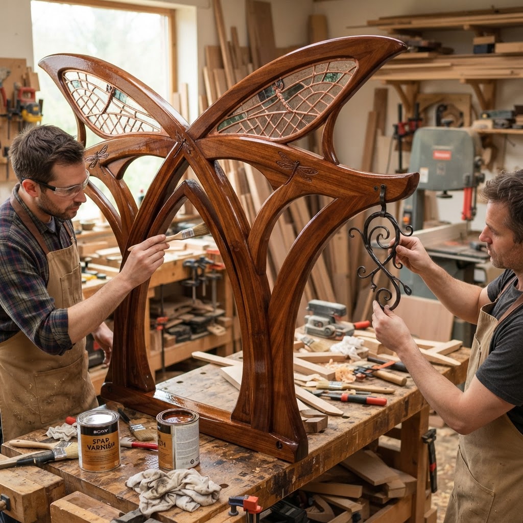 Art Nouveau Dragonfly Wing Seed Pavilion — step 4
