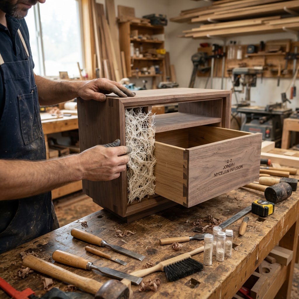 Bespoke Treetop Dendritic Mycelium-Infused Phyto-Kinetic Sap-Flow Canopy Zephyr-Orrery Nightstand — step 2
