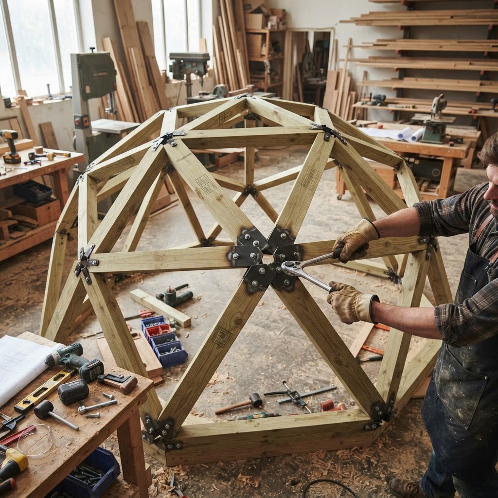 Geometric Fractal Canopy Meditation Pod — step 1