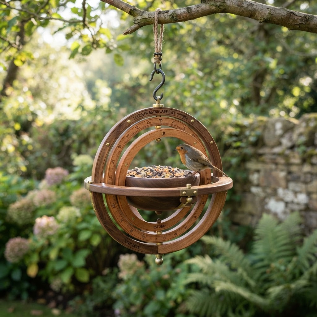 Suspended Mariner Astrolabe Seed Sphere