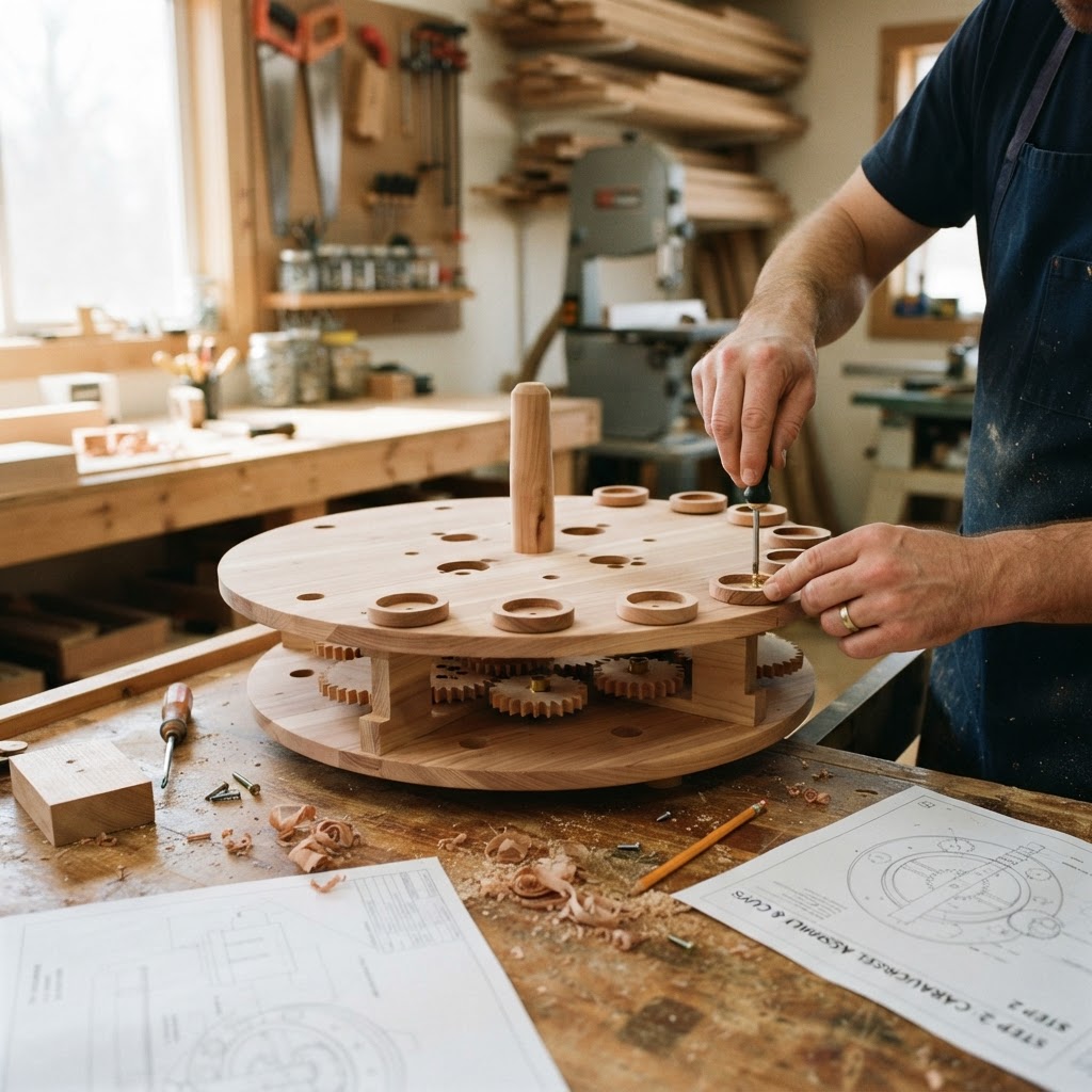 Clockwork Gear-Driven Carousel Bird Feeder — step 2