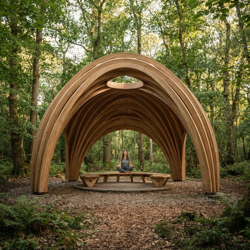 Acoustic Whispering-Gallery Canopy Nest