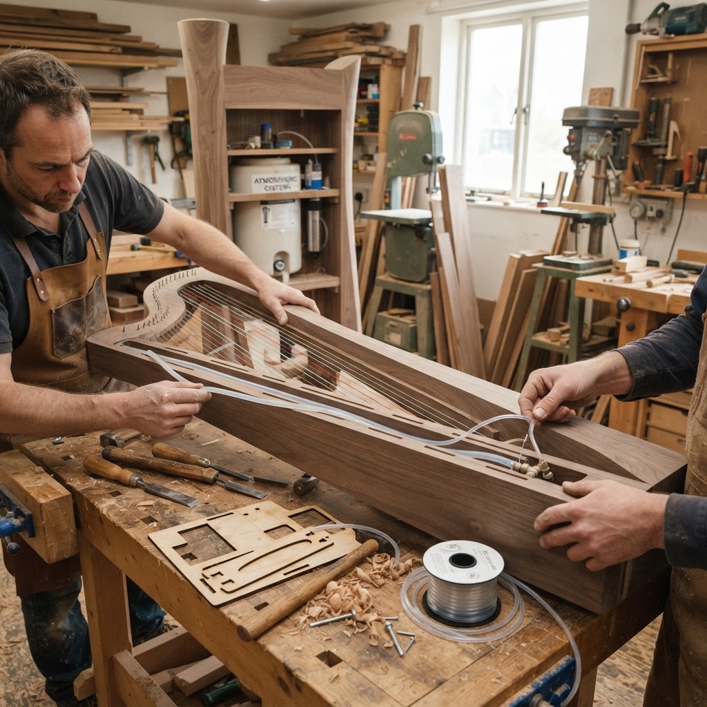 Bespoke Treetop Atmospheric Humidity Condensation Harp — step 3