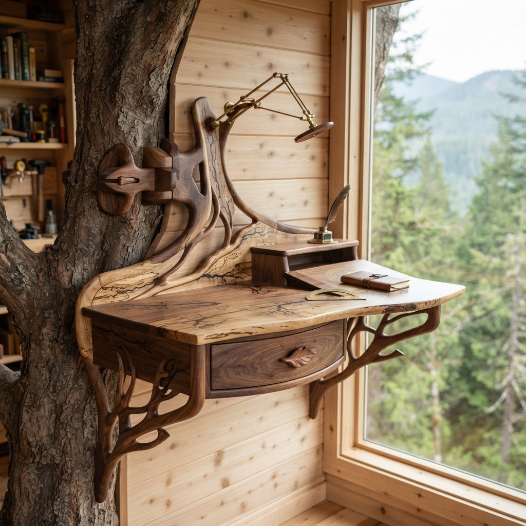 Bespoke Treetop Dendritic Mycelium-Infused Phyto-Polar Sap-Flow Canopy Zenith-Tracing Writing Console