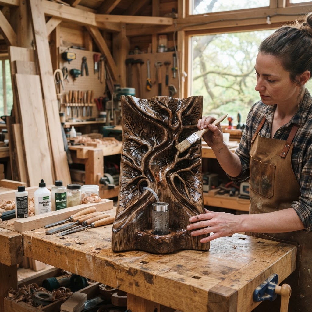 Bespoke Treetop Dendritic Mycelium-Infused Phyto-Thermal Sap-Flow Dew-Collector Console — step 4