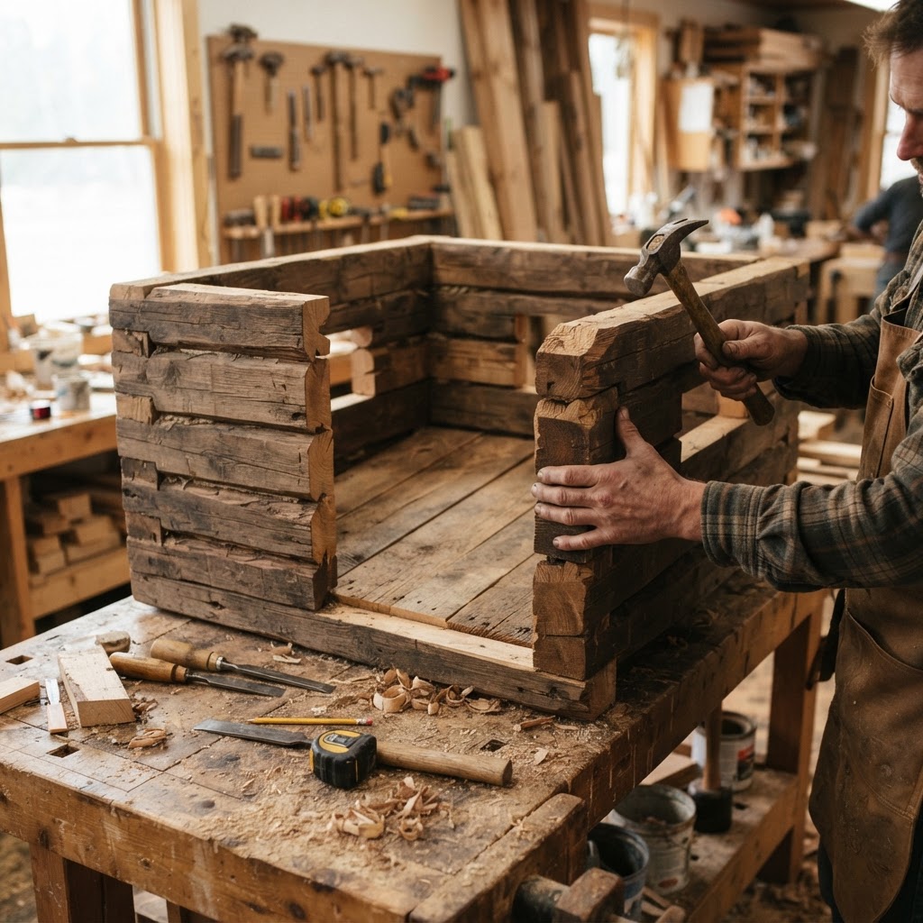 Rustic Log Cabin Pioneer Seed Homestead — step 2