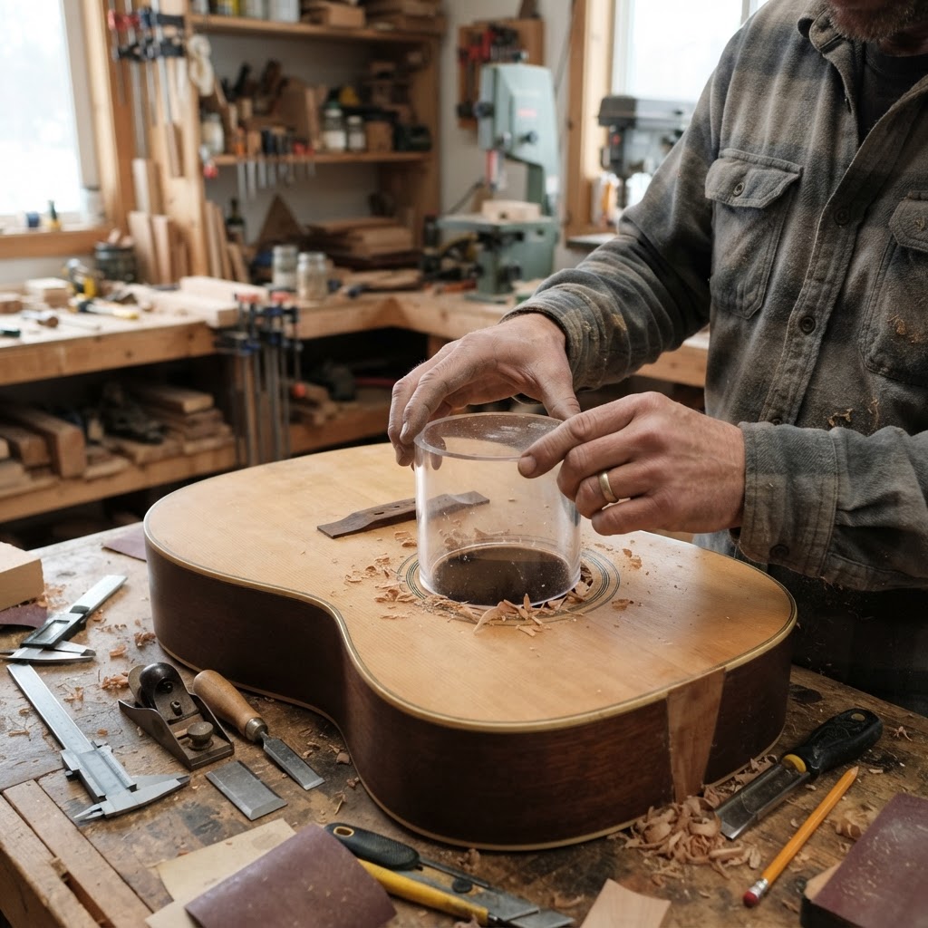 Acoustic Guitar Soundboard Bird Feeder — step 2