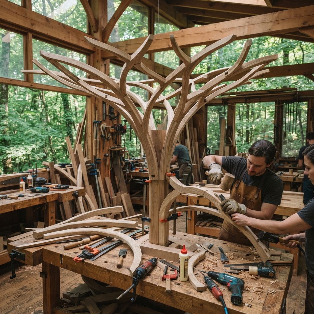 Bespoke Treetop Dendritic Mycelial Phyto-Atmospheric Dew-Collector Observatory — step 1