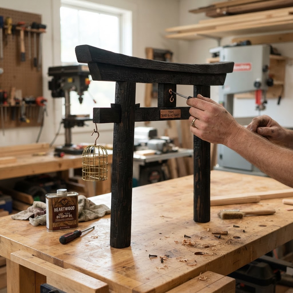 Zen Garden Torii Gate Bird Feeder — step 4