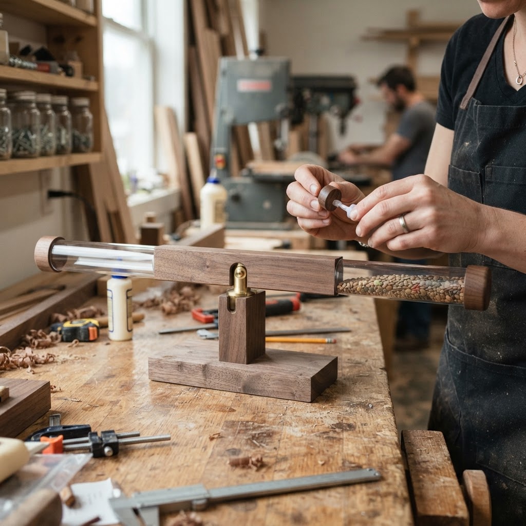 Minimalist Kinetic Balancing Beam Seed Scale — step 2