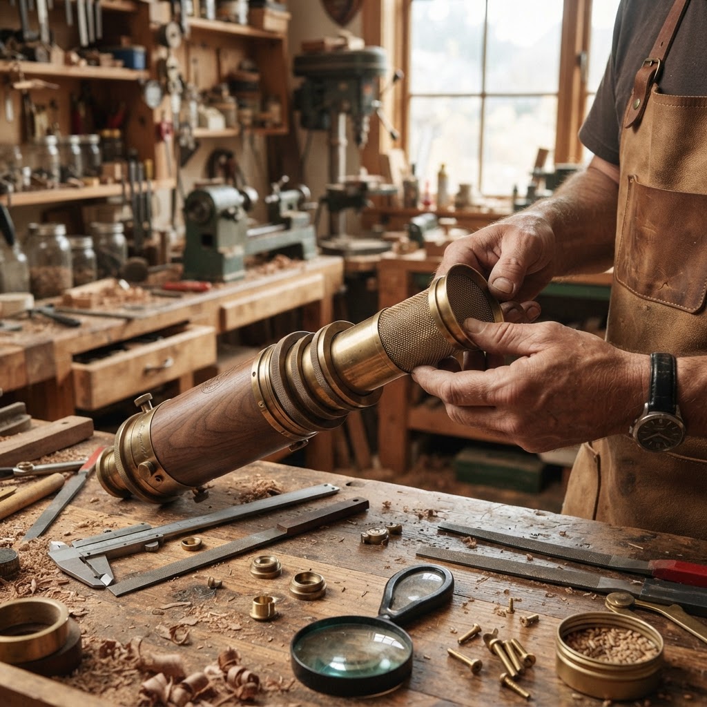 Vintage Brass Steampunk Monocular Seed Telescope — step 2