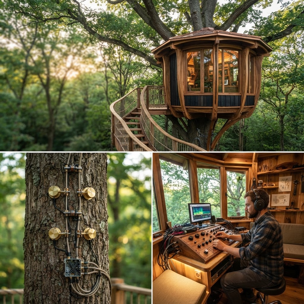 Bespoke Treetop Terrestrial Mycelial Network Listening Station