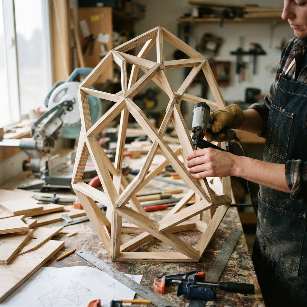 Crystalline Geode-Inspired Faceted Seed Cluster — step 1