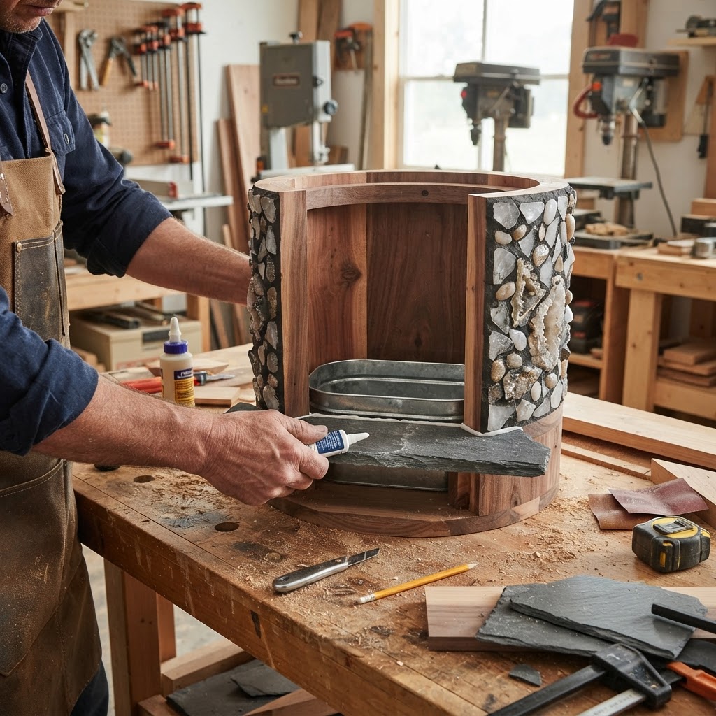 Tectonic Mosaic Geode Bird Feeder — step 3