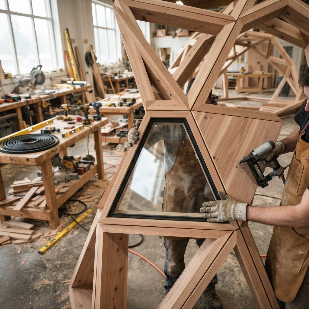 Geometric Fractal Canopy Meditation Pod — step 2