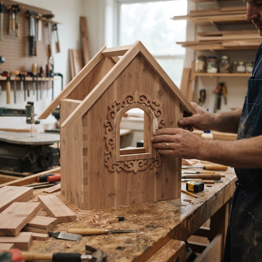 Cuckoo Clock Alpine Chalet Feeder — step 1