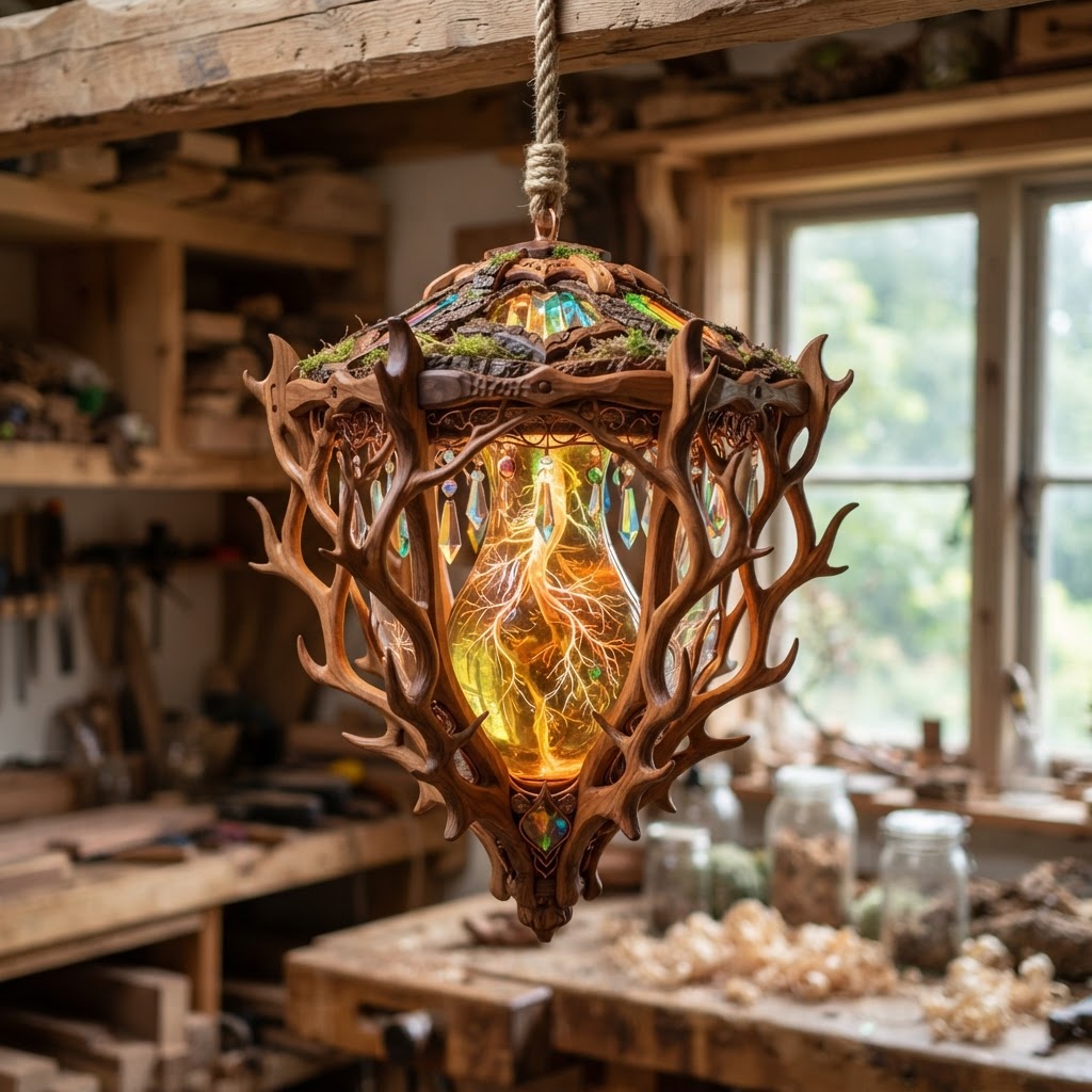 Bespoke Treetop Dendritic Mycelium-Infused Phyto-Chromatic Sap-Flow Canopy Prism-Lantern